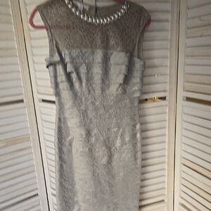 Elegant Gray Sleeveless Dress